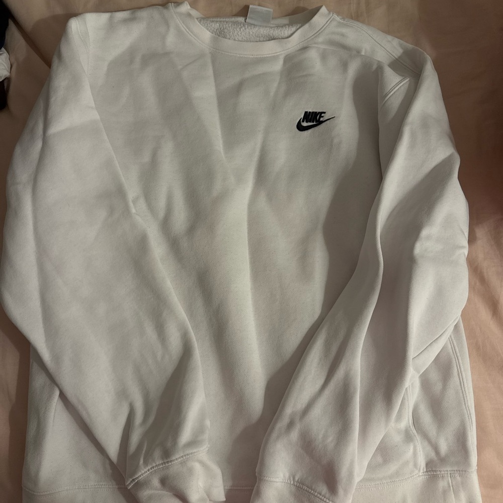 Nike Men's Classic White Crewneck Sweater